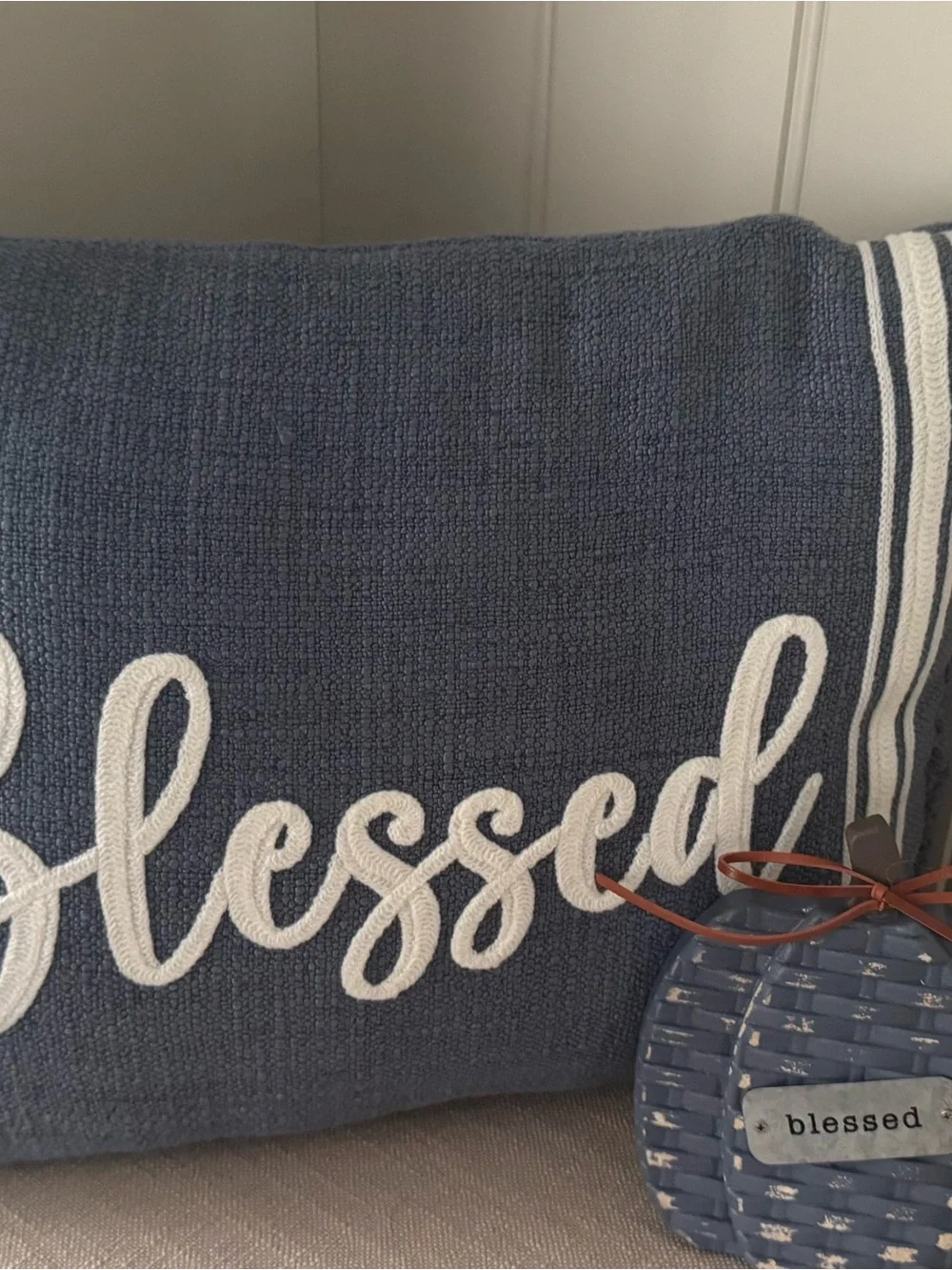 Farmhouse Fall Blue Decor pillow pumpkin set